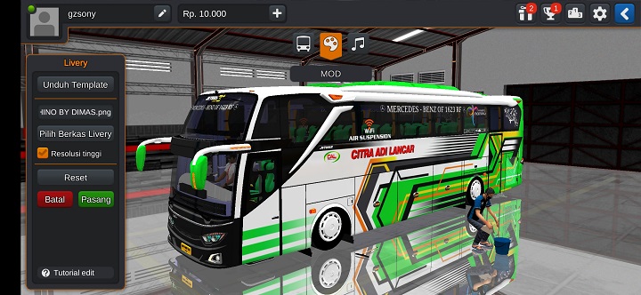 Bus Citra Adi Lancar JB3+