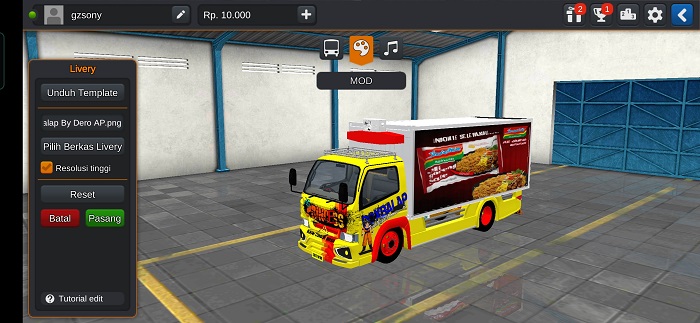Truck Canter Box Balap By RMC Livery Dero