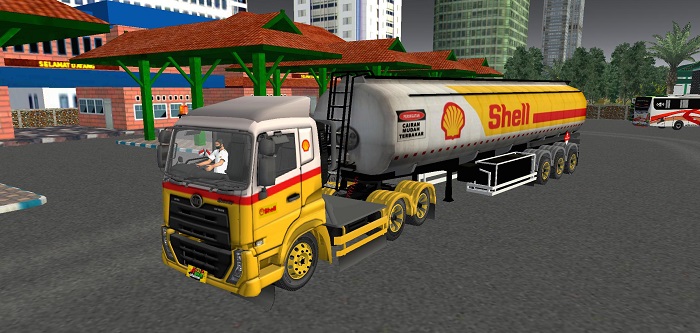 Truck UD Quester Trailer Tangki Shell